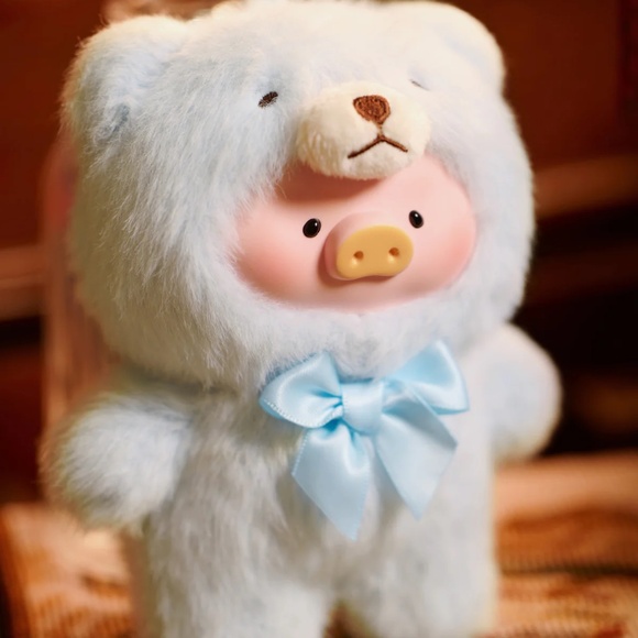 LULU THE PIGGY Vintage Teddy Shop Plush Vinyl Face Pendant TENDER TEDDY - Picture 6 of 7